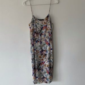 Zara Silk floral print dress